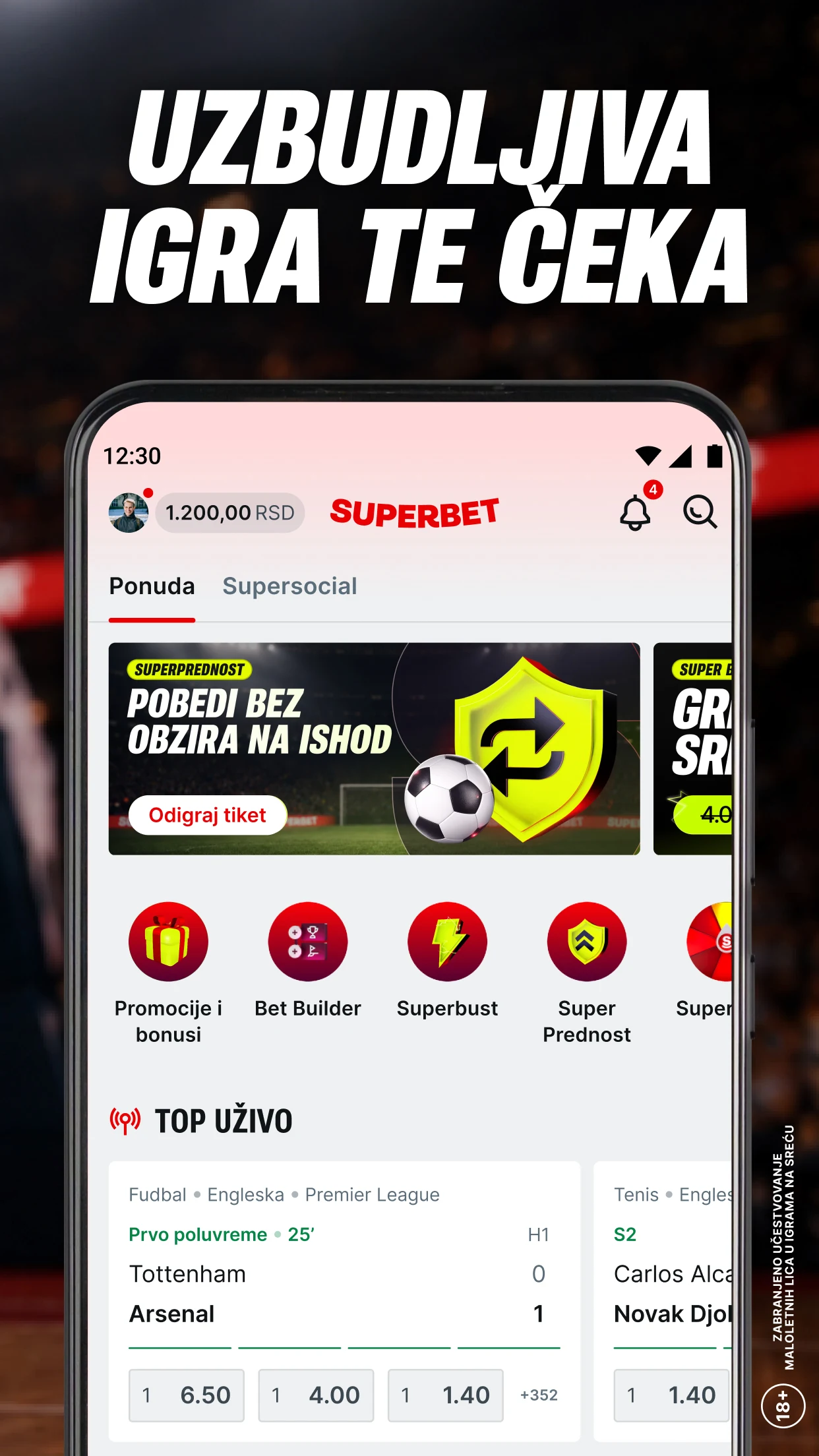 Superbet - Sportska kladionica screenshot